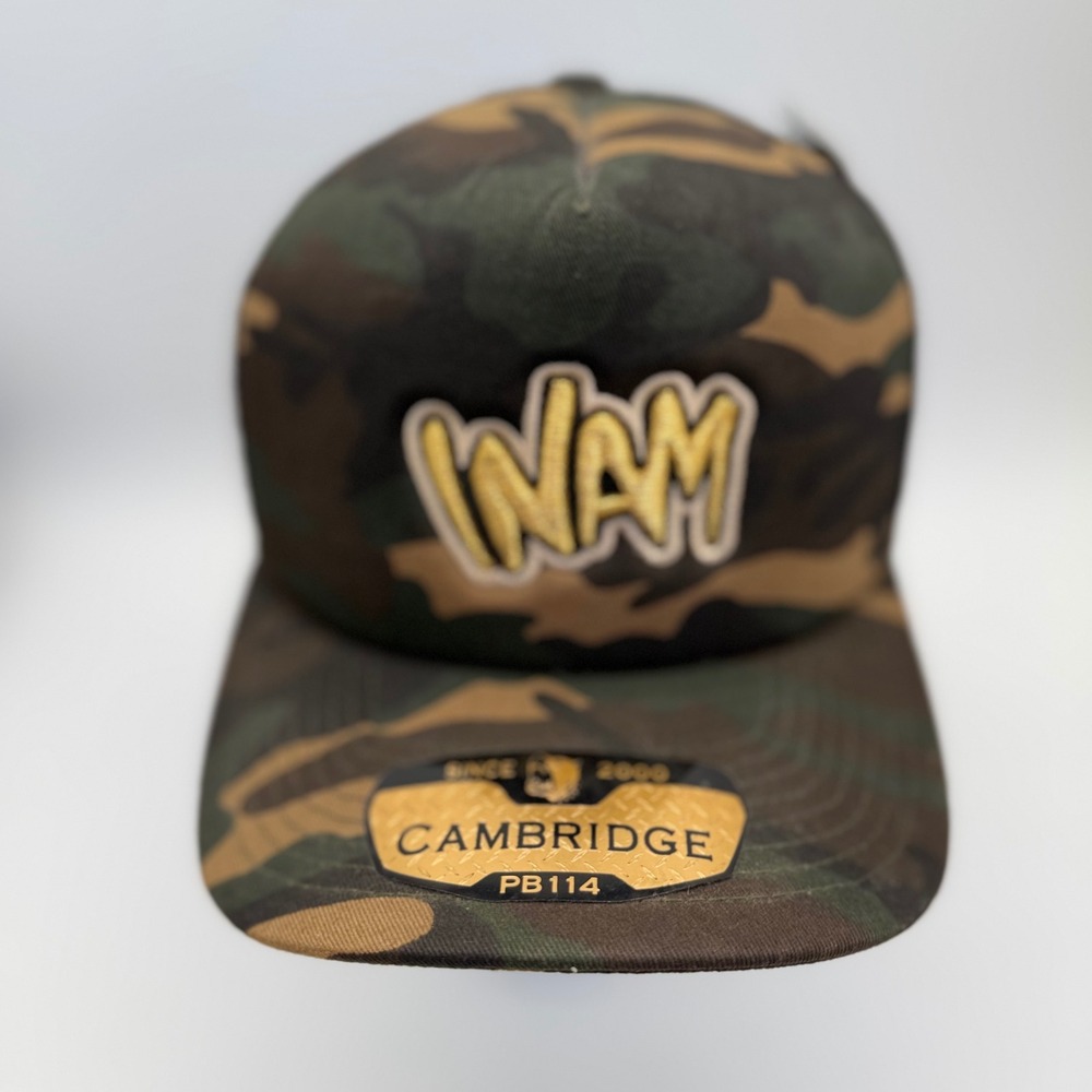 Cambridge PB114 Camo WAM Trucker Hat Snapback Mesh Back Cap Mens Camouflage